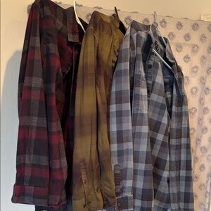 Marc Anthony Men's Casual Button Down Shirts - Red, Olive, Gray